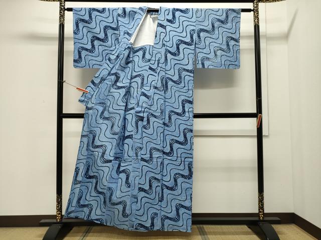 平和屋着物∴夏物 浴衣 有松鳴海絞り 吉祥文 綿 逸品 CAAW5036dy