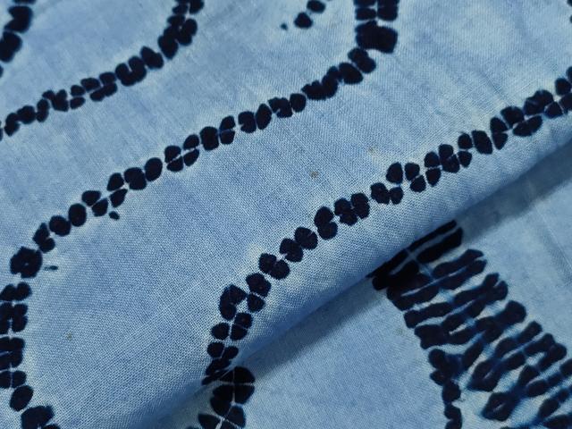 平和屋着物∴夏物 浴衣 有松鳴海絞り 吉祥文 綿 逸品 CAAW5036dy