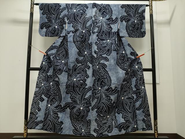 平和屋着物∴夏物 浴衣 有松鳴海絞り 乱菊 綿 逸品 CAAW5059dy