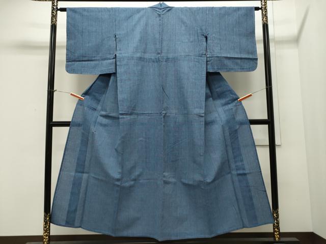 平和屋着物∴夏物 阿波しじら織 浴衣 格子柄 綿 逸品 未使用 CAAW5065dy