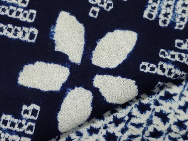 平和屋着物∴夏物 浴衣 有松鳴海絞り 草花文 綿 逸品 CAAW5071dy