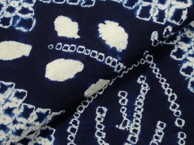平和屋着物∴夏物 浴衣 有松鳴海絞り 草花文 綿 逸品 CAAW5081dy