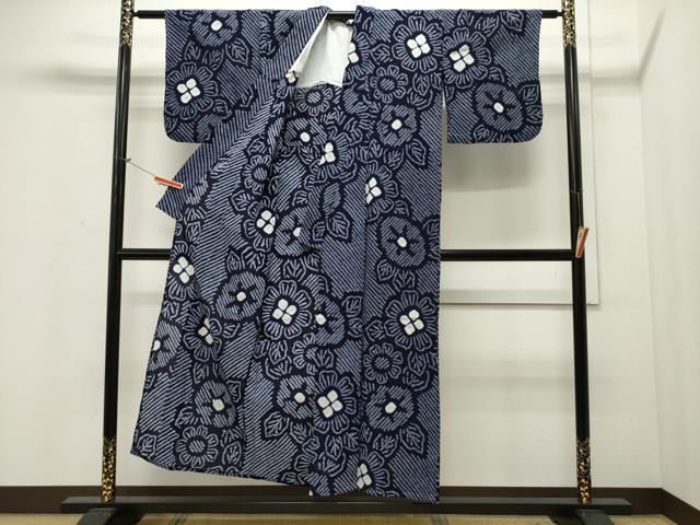 平和屋着物∴夏物 浴衣 有松鳴海絞り 草花文 綿 逸品 CAAW5088dy