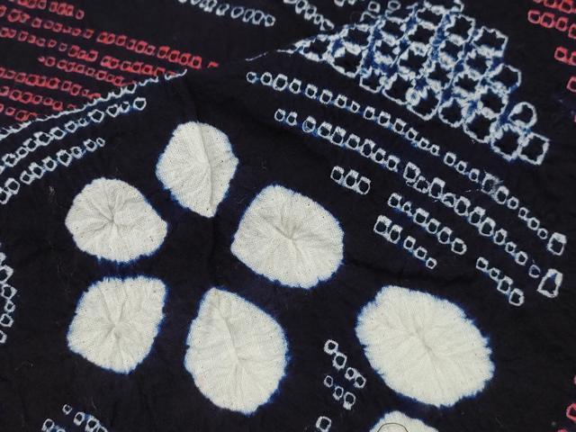 平和屋着物∴夏物 浴衣 有松鳴海絞り 流水花文 綿 逸品 CAAW5101dy