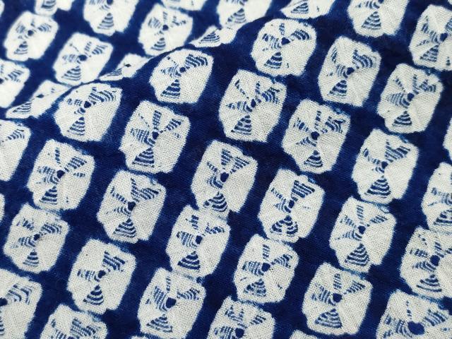 平和屋着物∴夏物 浴衣 有松鳴海絞り 横段麻の葉文様 綿 逸品 CAAW5141dy