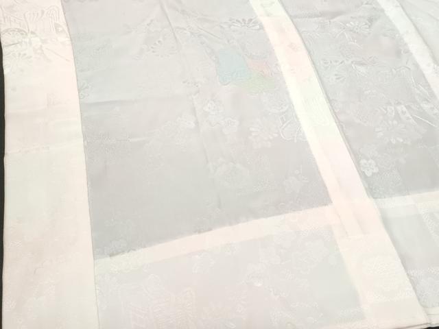 平和屋着物■長襦袢 無双仕立て 御所車花文 暈し染め 正絹 逸品 CAAW5407fb