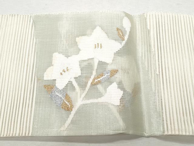 平和屋着物*夏物 八寸名古屋帯 絽綴れ 桔梗 金銀糸 正絹 逸品 CAAW5465fb