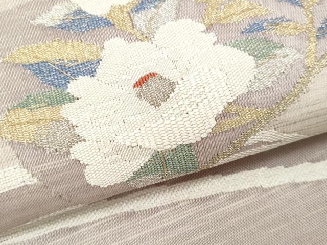 平和屋着物*夏物 八寸名古屋帯 絽綴れ 枝花文 金銀糸 正絹 逸品 CAAW5475fb