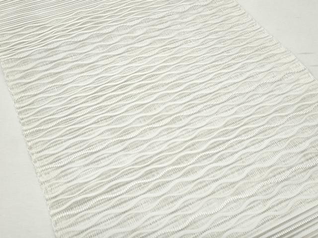 平和屋着物*夏物 八寸名古屋帯 絽綴れ 霞文 砂色 正絹 逸品 CAAW5485fb