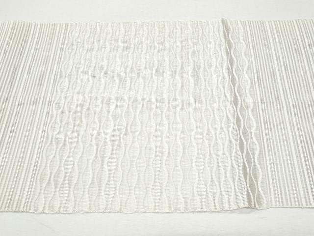 平和屋着物*夏物 八寸名古屋帯 絽綴れ 霞文 砂色 正絹 逸品 CAAW5485fb