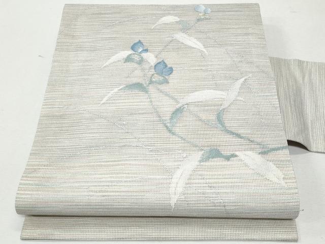 平和屋着物*夏物 九寸名古屋帯 枝花文 金銀糸 正絹 逸品 CAAW5499fb