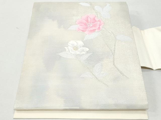 平和屋着物*夏物 九寸名古屋帯 枝花文 金銀糸 正絹 逸品 CAAW5508fb