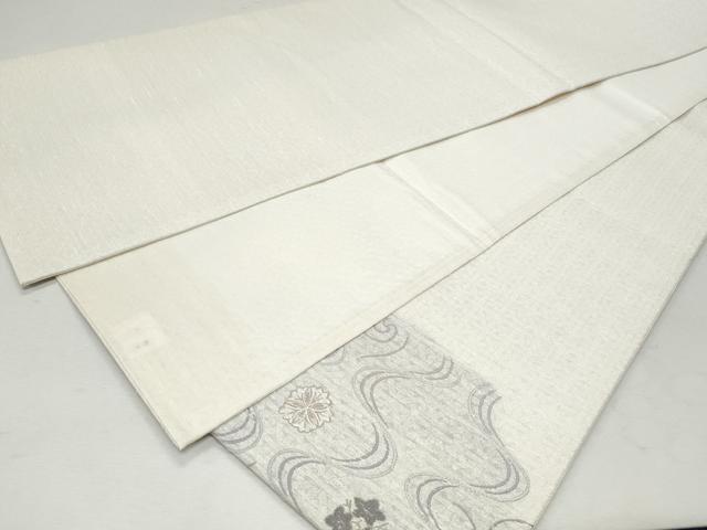 平和屋着物*夏物 六通太鼓柄袋帯 唐織 立涌花文 銀糸 鈴乃屋扱い 正絹 逸品 CAAW5568fb