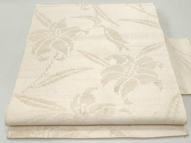 平和屋着物*夏物 八寸名古屋帯 草花文 正絹 逸品 CAAW5587fb