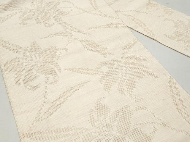 平和屋着物*夏物 八寸名古屋帯 草花文 正絹 逸品 CAAW5587fb