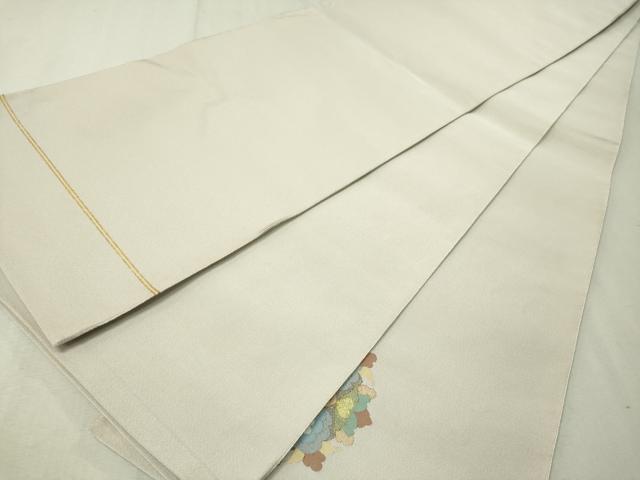 平和屋着物●爪掻き本綴れ 太鼓柄袋帯 正倉院花文 金銀糸 正絹 逸品 未使用 CAAW5639vp