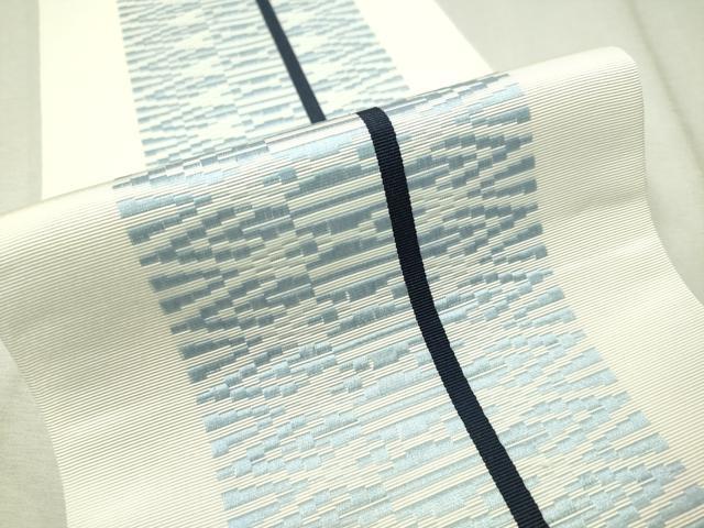 平和屋着物●本場筑前博多織 両面 半幅帯 献上 博多金ラベル 証紙付き 正絹 逸品 CAAW5747vp