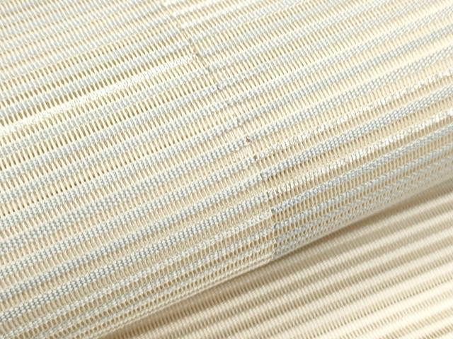 平和屋着物*夏物 絽綴れ 八寸名古屋帯 格子文 銀糸 正絹 逸品 CAAW6574th