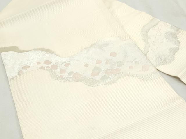 平和屋着物*夏物 九寸名古屋帯 道長吉祥文 銀糸 正絹 逸品 CAAW6584th