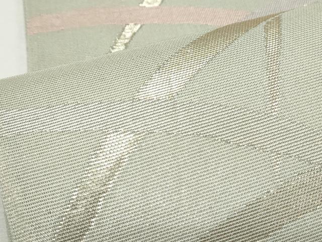 平和屋着物*夏物 六通柄袋帯 芝草文 金糸 正絹 逸品 CAAW6669th