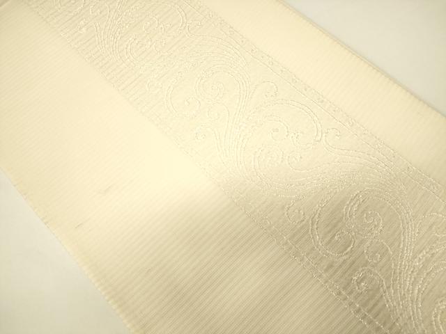 平和屋着物*夏物 六通柄袋帯 唐草文 銀糸 正絹 逸品 CAAW6824eg