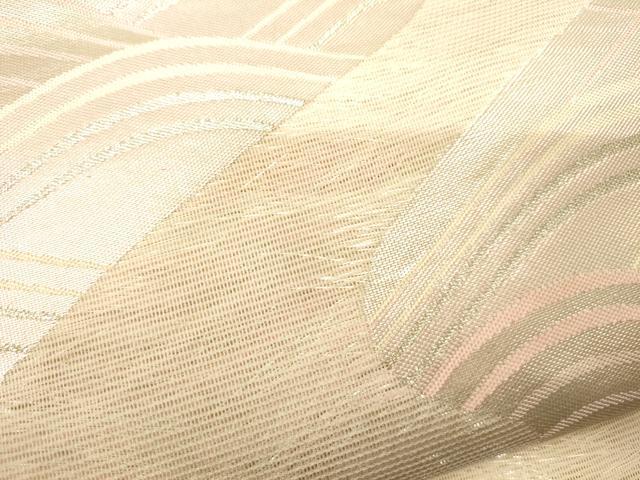 平和屋着物*夏物 六通柄袋帯 流水文 銀糸 正絹 逸品 CAAW6831eg