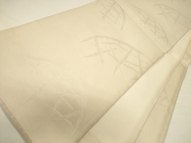 平和屋着物*夏物 六通柄袋帯 籬文 銀糸 正絹 逸品 CAAW6846eg