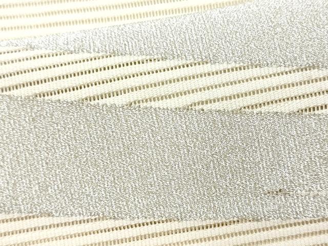 平和屋着物*夏物 八寸名古屋帯 絽綴れ 霞文 銀糸 正絹 逸品 CAAW6856fb