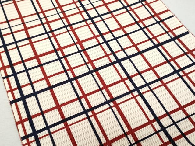 平和屋着物*夏物 八寸名古屋帯 綿絽 格子 綿 逸品 CAAW6880fb