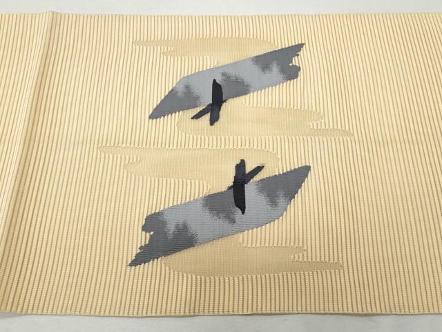 平和屋着物*夏物 八寸名古屋帯 絽綴れ 流水文 金糸 正絹 逸品 CAAW6882fb