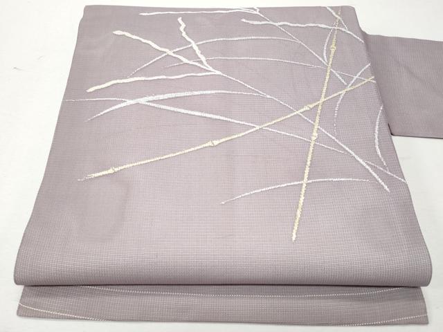 平和屋着物*夏物 九寸名古屋帯 芒 金銀糸 正絹 逸品 CAAW6904fb