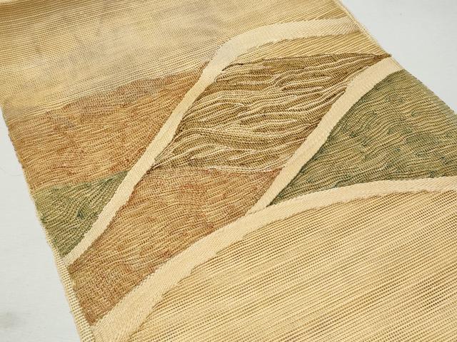 平和屋着物*夏物 八寸名古屋帯 抽象文 正絹 逸品 CAAW6922fb