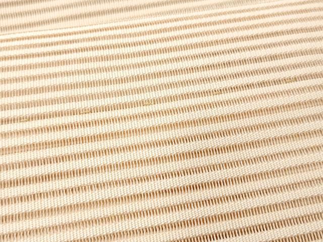 平和屋着物*夏物 八寸名古屋帯 絽綴れ よろけ縞 雄黄色 正絹 逸品 CAAW6925fb