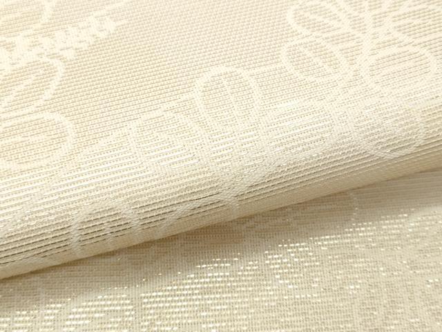 平和屋着物*夏物 六通柄京袋帯 萩 銀糸 正絹 逸品 CAAW6930fb