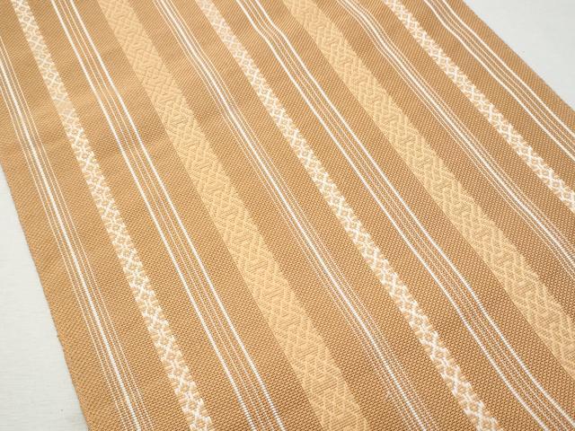 平和屋着物*夏物 本場筑前博多織 八寸名古屋帯 紗献上 狐色 正絹 逸品 CAAW6943fb