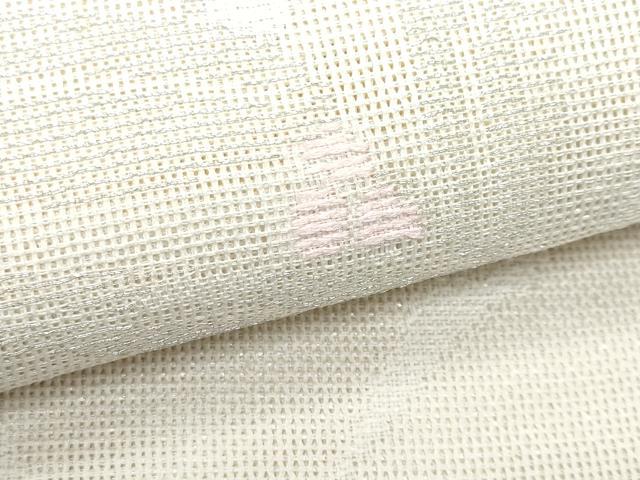 平和屋着物*夏物 六通柄袋帯 枝葉文 銀糸 正絹 逸品 未使用 CAAW6951fb