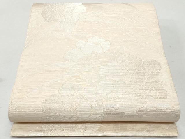 平和屋着物*夏物 六通柄袋帯 草花文 銀糸 正絹 逸品 未使用 CAAW6956fb