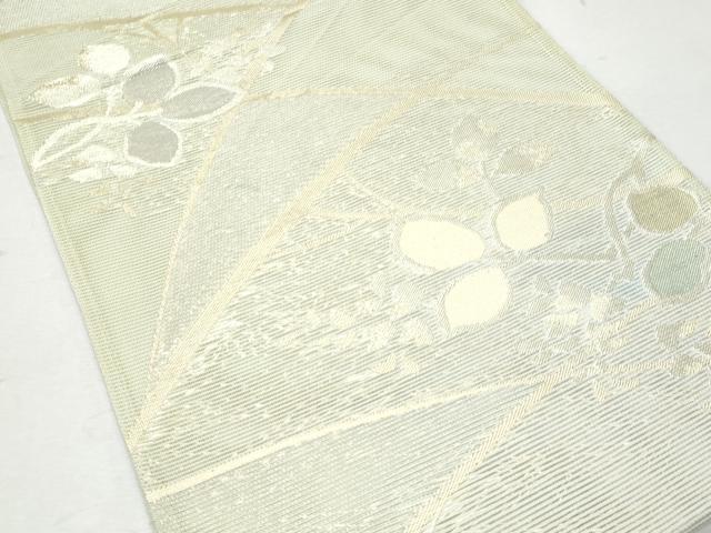 平和屋着物*夏物 六通柄袋帯 枝葉文 金糸 正絹 逸品 CAAW6957fb
