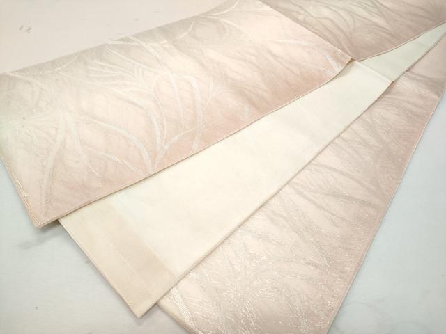 平和屋着物*夏物 六通柄袋帯 草木文 銀糸 正絹 逸品 CAAW6973fb