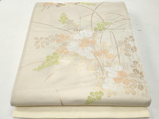 平和屋着物*夏物 西陣 まいづる謹製 六通柄袋帯 萩文 金糸 証紙付き 正絹 逸品 未使用 CAAW7017fb