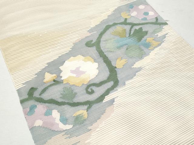 平和屋着物*夏物 太鼓柄袋帯 六通柄 花唐草文 正絹 逸品 CAAW7023fb