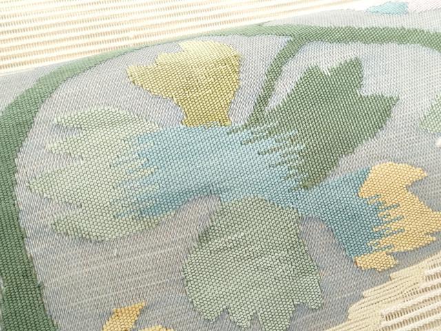 平和屋着物*夏物 太鼓柄袋帯 六通柄 花唐草文 正絹 逸品 CAAW7023fb