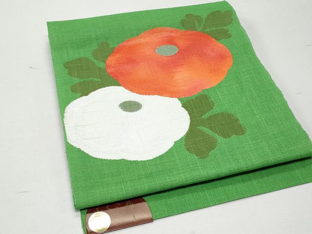 平和屋着物*夏物 つけ帯 万寿菊 銀糸 麻 逸品 CAAW7039fb