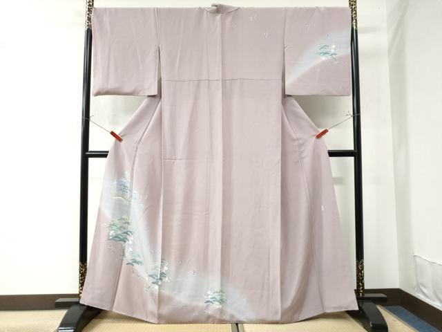 平和屋着物●十日町友禅 女流作家 遠田藤舟 訪問着 飛鳥松竹梅 暈し染め 正絹 逸品 CAAW7229yc