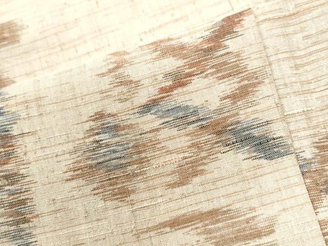 平和屋着物●上質な紬 絣文様 正絹 逸品 CAAW7246yc