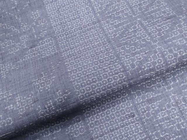 平和屋着物●結城紬 80亀甲 風景麻の葉間道 正絹 逸品 CAAW7266yc