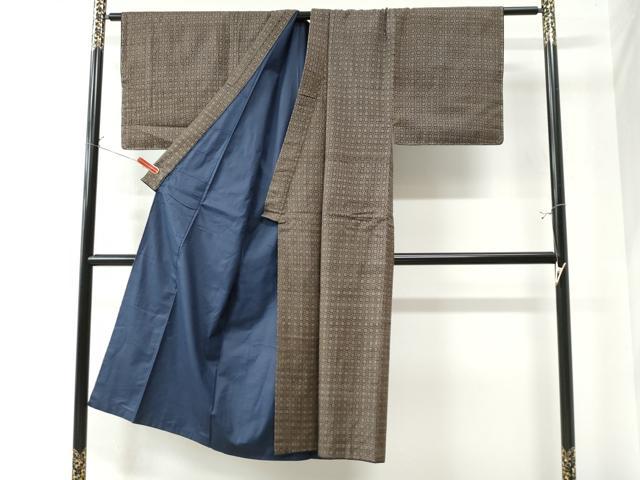 平和屋着物●男性 本場大島紬 アンサンブル 吉祥文 正絹 逸品 CAAW7296yc