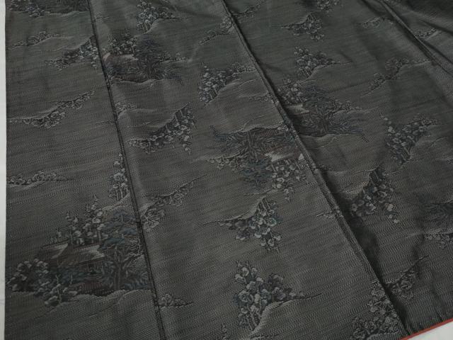 平和屋着物●本場大島紬 遠山風景文 正絹 逸品 CAAW7312yc