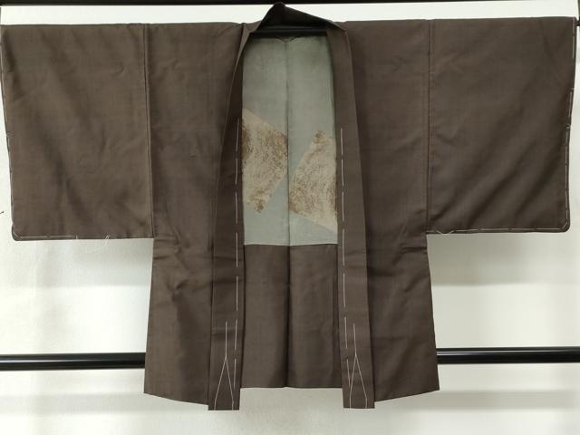 平和屋着物●男性 紬 アンサンブル 縞 正絹 逸品 未使用 CAAW7389yc