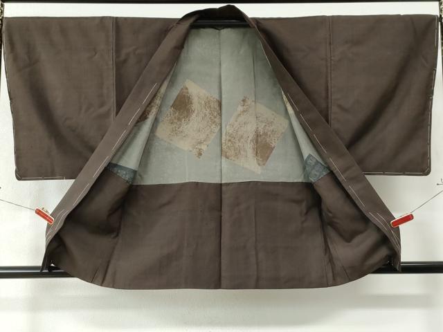 平和屋着物●男性 紬 アンサンブル 縞 正絹 逸品 未使用 CAAW7389yc